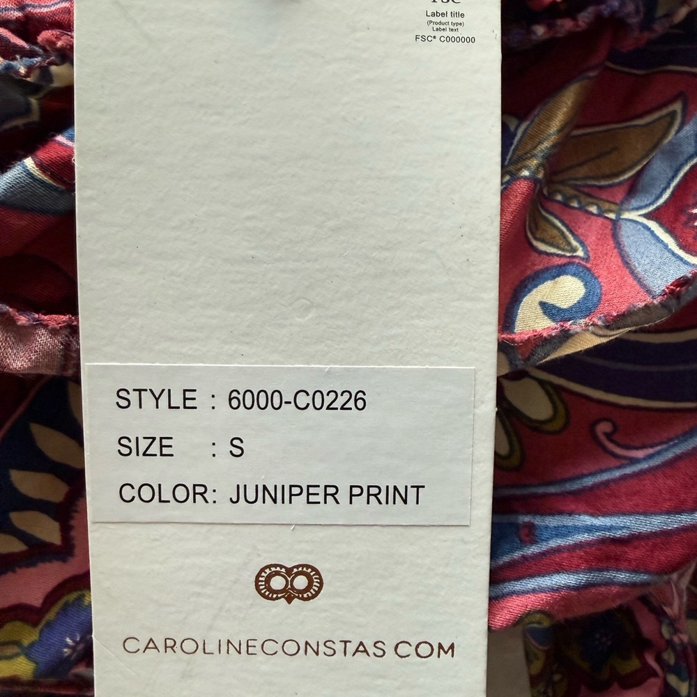 Boho inspired Paisley Ruffle Smocked Waist Maxi Dress "Caroline Constas"